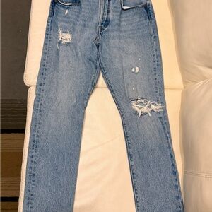 Levi's 501 S Skinny Light Blue Distressed Skinny Jeans